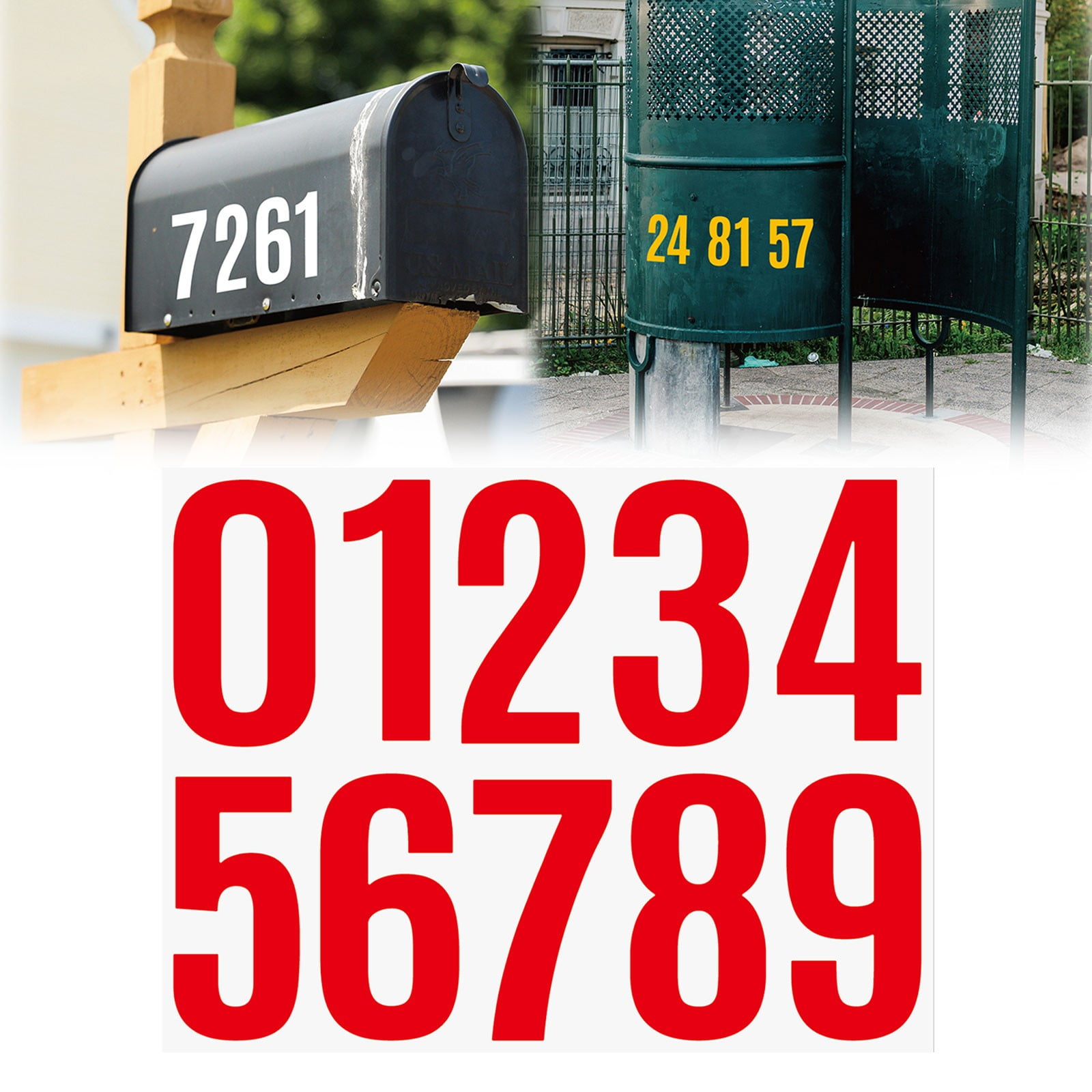 Black Vinyl Number Stickers – 2 Inch Self-Adhesive Mailbox Numbers, 2 Sets (80 Pieces) For Signs, Windows, Doors, Cars, Trucks, Home & Business Address