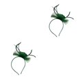 thumbnail image 1 of QualitChoice Maille Fascinator Femmes Coiffure Photographie Accessoires Prom Maquillage Performance Réglable Cosplay Partie Couvre-Chefs Vert Foncé 2PCS, 1 of 6