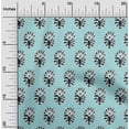 thumbnail image 2 of oneOone Velvet Turquoise Blue Fabric Block Sewing Material Print Fabric By The Yard 58 Inch Wide, 2 of 5