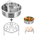thumbnail image 2 of Steamer Stainless Steel with Divider and Egg Steamer Rack Vegetable Steamer Rack for All Pots Size Flexible Cooking for Vegetables Fish and Seafood, 2 of 7