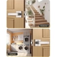 thumbnail image 4 of Brushed Nickel Door Handle Interior Privacy Door Lock Bed and Bath Door Lock with Square Rose Modern Keyless Door Lock Handle Reversible for Left & Right, 4 of 8