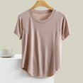 thumbnail image 1 of SDNall Blouse pour Femmes Unie Décontractée Mode Col Rond Régulière Sans Manches Hauts de Nuit, 1 of 9
