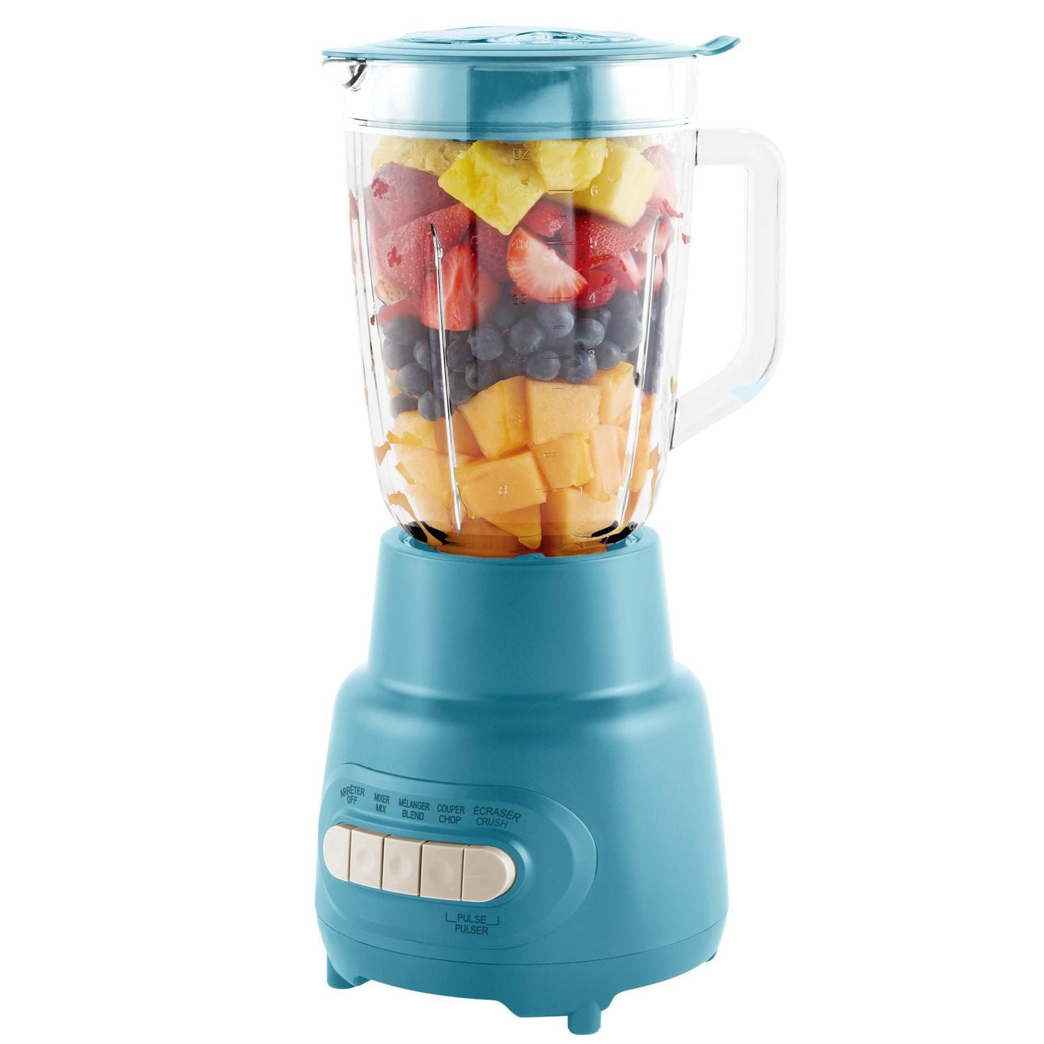 Mainstays 5 Speed Glass Jar Blender With Capacity 48 Oz, Cool Water
