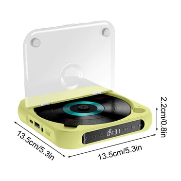 Portable CD Player with Bluetooth 5.3, Rechargeable CD Player for Home/Car, Built-in HiFi Speakers, Headphones, LCD Screen, Supports CD/USB and Repeat Modes, Green