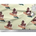 thumbnail image 3 of Soimoi Velvet Fabric Horse Kids Decor Fabric Printed Yard 58 Inch Wide, 3 of 3
