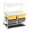 thumbnail image 1 of Costway Chariot de Rangement Roulant avec 4 Tiroirs 2 Tablettes Étagère en Métal Organisateur Utilitaire, 1 of 9