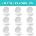 thumbnail image 4 of 18 Pack Plastic Regular Mouth Mason Jar Lids For Ball, Kerr And More - Food Grade White Plastic Storage Caps, 4 of 7