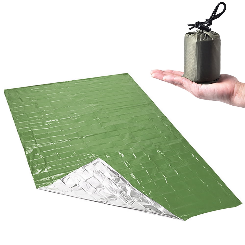 Portable Lightweight Outdoor Emergency Sleeping Bag with Drawstring Bag for Camping, Hiking and Survival