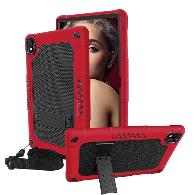 Mignova for TCL Tab 10.1 inch FHD Case,Heavy-Duty Shockproof Kids Friendly Rugged Protective case for TCL Tab 10s 10.1 inch FHD Android 10 Tablet/TCL Tab 10s 10.1 inch FHD Model:9081X (Red/Black)