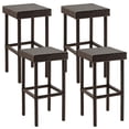 thumbnail image 1 of Gymax Patio 4 PCS Rattan Wicker Bar Stool Chairs Counter Height Barstools, 1 of 7