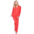thumbnail image 1 of White Mark Women's Polka Dots Long Sleeve Button-Down Pajama Set, 1 of 5