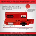 thumbnail image 4 of Equipment Lock Heavy Duty Rolling Door Lock - Roll Up Door Lock System - Maximum Security Storage Container Lock Box Truck Lock and Trailer Lock - Keyed Security (Keyed Differently), 4 of 5