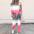 thumbnail image 1 of UPPADA Ensemble Deux Pièces Y2k, Survêtement pour Femmes 2 Pcs Tenues Chandails à Col Rond Chandails Molletonnés Hauts Pantalons Jogger Tenue de Détente Ensembles avec Poches Rose Vif, m, 1 of 6