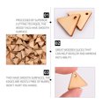 thumbnail image 4 of 300pcs DIY Triangle Slices with Hole Pendant Wooden Pieces Unfinished Cutouts, 4 of 5