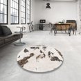 thumbnail image 3 of Ahgly Company Intérieur Rectangle Abstrait Blanc Chocolat Beige Abstrait Zone Tapis, 5' x 7', 3 of 6