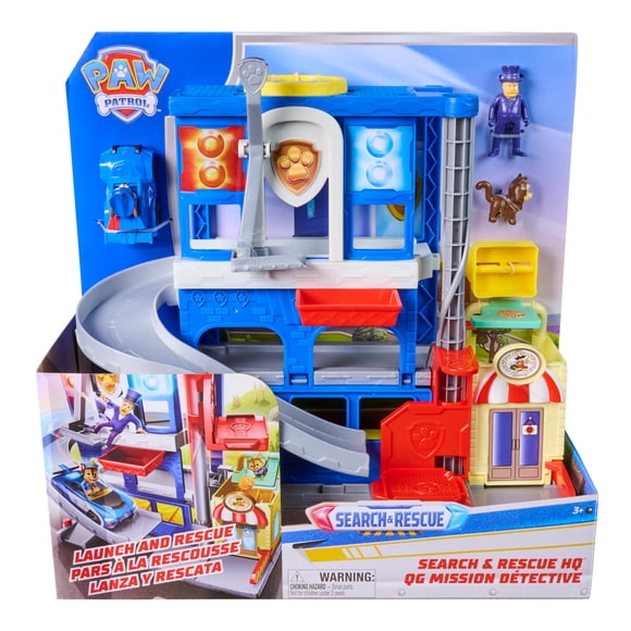 PAW Patrol: Pup Squad, Search & Rescue HQ Playset with Chase Pup Squad Racer, Humdinger Action Figure & Kitty Pal, Kids Toys for Boys & Girls Ages 3+