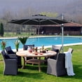 thumbnail image 1 of Costway Parasol Déporté de Patio 11 Pieds Rotation 360° Inclinaison en Aluminium Gris, 1 of 10