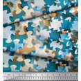 thumbnail image 3 of Soimoi Moss Georgette Fabric Two Tone Camouflage Printed Fabric 1 Yard 42 Inch Wide, 3 of 3