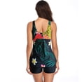 thumbnail image 4 of Womens 2 Piece Swimsuits Plus Size Vintage Print Spaghetti Strap Tankinis Set Green Women Bathing Suits L, 4 of 7