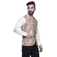 thumbnail image 2 of Atasi Floral Printed Wedding Jackets For Men Nehru Jacket Waist Coat For Festive Season-Medium, 2 of 6
