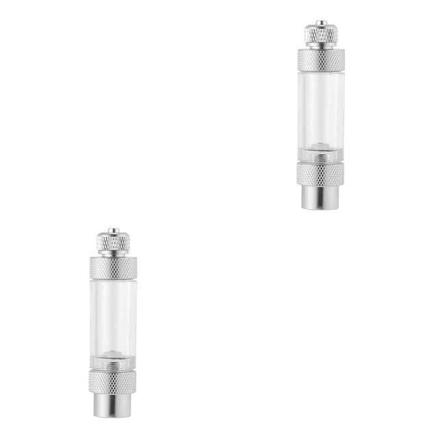 relayinert 1pc CO2 Bubble Check Valve,New Aquarium CO2 Regulator Diffuser Prevent Backflow Aluminum Single/Dual For Choose silver 8cm 2Set