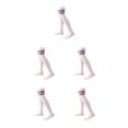 thumbnail image 3 of QualitChoice 1 Paire de Chaussettes Hautes pour Femmes 52 cm Style Preppy Antidérapantes pour Fête Cosplay Bleu Rouge Rayé 5Ensemble, 3 of 6