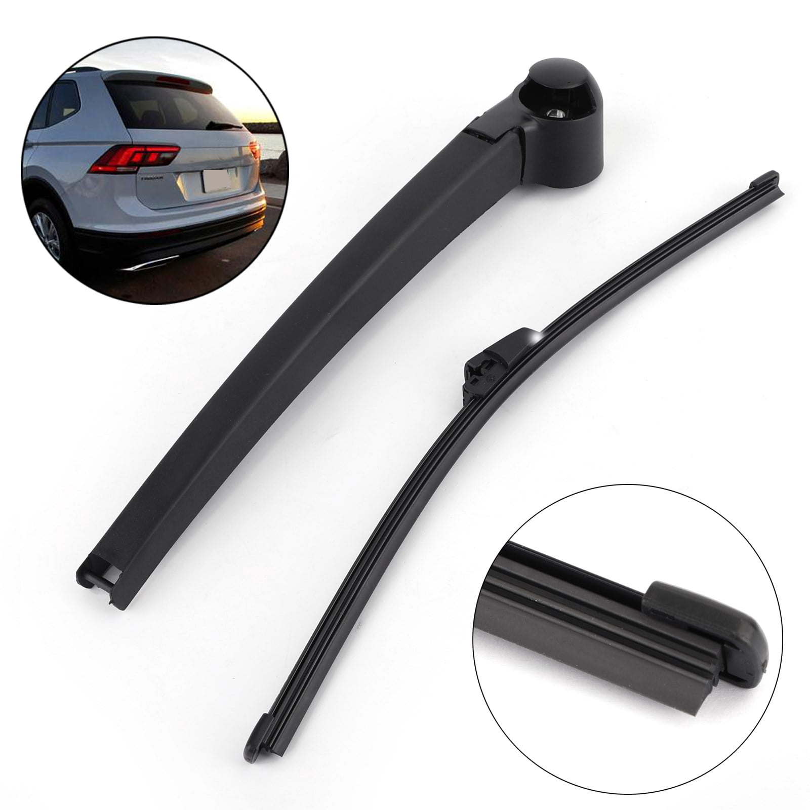 Rear Window Windshield Wiper Arm Blade Set For VW Tiguan 5N BJ 2007-2018 Black