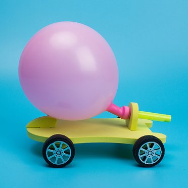 DIY Handmade Balloon Car, Portable Inflatable Children Science Experiment DIY Balloon Power Car, Manual Balloon Pump for Kids Boys Girls 3+ and Classroom