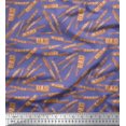 thumbnail image 1 of Soimoi Purple polyester Crepe Fabric Text & Knife Kitchen Printed Fabric 1 Yard 42 Inch Wide, 1 of 3