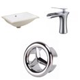 thumbnail image 1 of American Imaginations 18.25-in. W CUPC Rectangle Bathroom Undermount Sink Set In White - Chrome Hardware AI-26797, 1 of 1