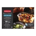 thumbnail image 2 of Rubbermaid Brilliance Glass Food Storage Container, Medium Rectangular Set, 3 Pack, 6 pieces with lids, 2 of 7