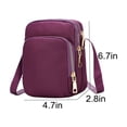 thumbnail image 3 of Crossbody Bags for Women Crossbody Purse Shoulder Bag Cross Body Bag Women Nylon, Ladies Purse Mini 3 Layer Zipper Shoulder Wallet Bag Cross Body Bag Purses for Women Small, 3 of 5