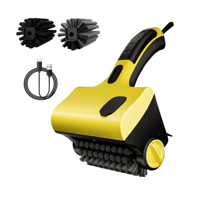 Eky Grill Up Cleaner - Cordless & Rechargeable Griddle Cleaning Robot for Blackstone Accessories with Steel Brush,PP Brush for Bathtub Kitchen Floor Waterproof Multi-Cleaning Tool,Dual Brushes