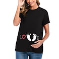 thumbnail image 1 of LSLJS T-Shirts d'Allaitement de Maternité pour Femmes à Manches Courtes et Col Rond, T-Shirts d'Allaitement, Hauts de Grossesse, Vêtements d'Été de Maternité, 1 of 6