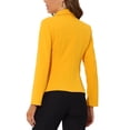 thumbnail image 3 of INSPIRE CHIC Blazer de Travail pour Femme Col à Revers Veste à Manches Longues Blazer de Complet L Jaune, 3 of 6