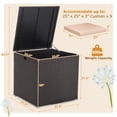 thumbnail image 3 of Costway  72 Gallon Patio Rattan Wicker Storage Deck Box Container with Liner Garden, 3 of 10
