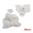 thumbnail image 3 of Redempat 50x Artificial Orchid Heads For Decorating Any Space Easy To Clean Faux Silk Flower Heads white 1Set, 3 of 6