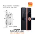 thumbnail image 2 of Door Lock, Tuya Smart Door Lock Digital Electronic Lock With Smart Card/password/key Unlock/USB Emerncy Charging ,Easy to Install, 2 of 7