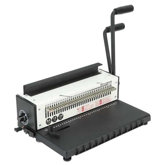 Binding Machine, 2 Coil Labor Saving 3:1 Pitch Wide Application Coil Punch Binder 1-34 Holes for A4 A5 Letter Size Round Holes