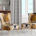 thumbnail image 2 of Designart « Abstraction Art Déco Charmant III » Fauteuil d'Appoint Rembourré Abstrait Noir - Fauteuil Moderne pour Chambre, 2 of 7