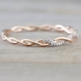 thumbnail image 1 of Up to 65% Off Twisted Shape Diamond engagement stacking Matching Band anniversary Necklace Rings Earring Jewelry on Clearance, 1 of 5