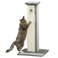 thumbnail image 1 of PawHut 32" Cat Scratching Post for Indoor Cats w/ Sisal Teasing Ball Grey, 1 of 9