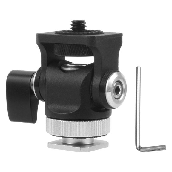 tredstone Hot Shoe Mount Adapter Rod Clamp 360 Swivel for Tripod Dsr Nikon black hand twist