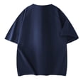 thumbnail image 3 of Styesk T Shirts for Man Man Round Neck Loose Shoulder Collar Inserting Line Shoulder Insert Short Sleeve T-shirt Large Size Fallow Blouse, 3 of 3