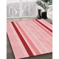 thumbnail image 3 of Ahgly Company Tapis d'Intérieur Lavable à la Machine, Carré, Transitionnel, Rose, Tapis de Zone, 6 Pieds Carré, 3 of 7