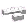 thumbnail image 4 of vidaXL 8 Piece Garden Lounge Set with Cushions Brown Poly Rattan, 4 of 5