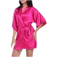 thumbnail image 1 of Mlkoz Women Clothing, Women's Color Ding Robe Bathrobe Color Light Summer Thin Short Cardigan Robe, Birthday Gifts, 1 of 4