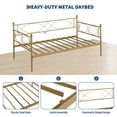 thumbnail image 3 of AKDSteel Metal Twin Daybed, Sofa Bed Frame with Steel Slat Support, Multifunctional Day Bed for Living Room, 3 of 8