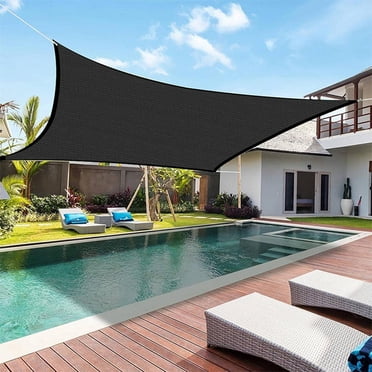 Meitianfacai Auvent Pare-Soleil, Couverture d'Ombrage Extérieure, Auvent d'Ombrage Rectangulaire Respirant avec Protection UV, Convient aux Activités de Plein Air Patio Jardin Piscine Plage Vacances,157.48x157.48 Pouces