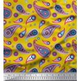 thumbnail image 1 of Soimoi Velvet Fabric Artistic Paisley Printed Fabric 1 Yard 58 Inch Wide, 1 of 3